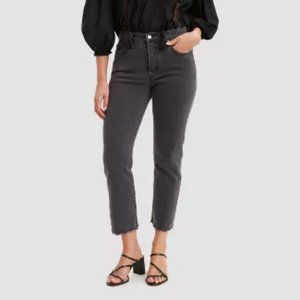 Levi's 501 Cropped Super High Rise Jeans Black 27"